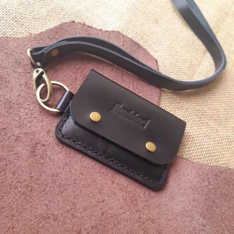 Buddeci - Roma Hanging Leather Wallet Dompet Kartu Kulit Sapi Multifungsi