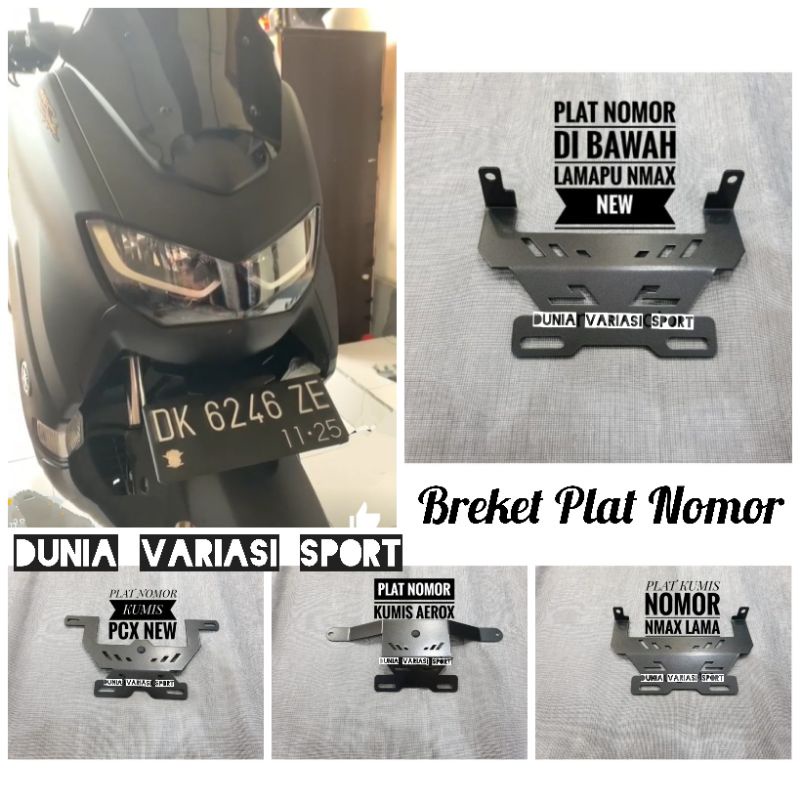 Breket Plat Nomor Nmax/ PCX/ Aerox/ Breket Plat Nomor Kumis