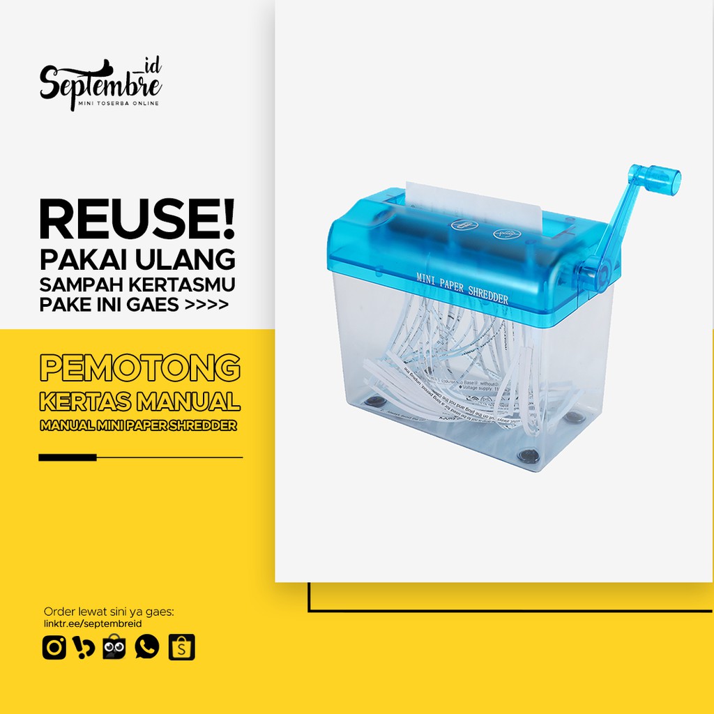 

Pemotong Kertas Manual - Manual Paper Shredder - Pencincang Kertas