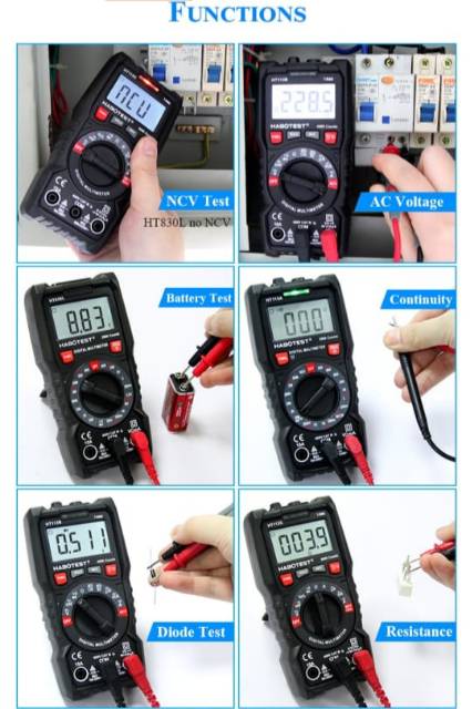 Habotest HT830L Multitester Multimeter Avometer Digital