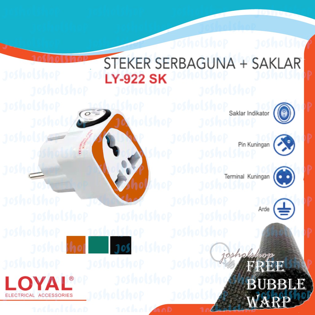 Loyal Over Steker Serbaguna +  Stop Kontak ON/OFF LY-922SK