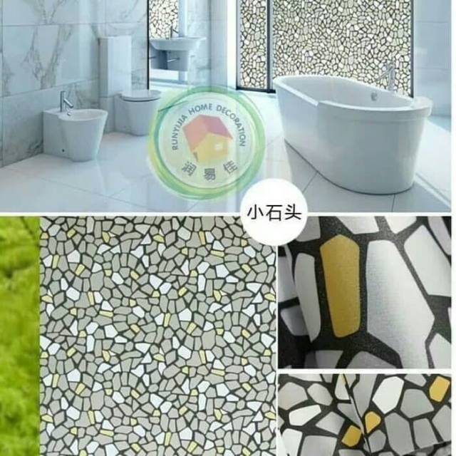 Wallpaper Sticker Kaca 5 Mtr × 45 Cm / Sticker Kaca Motif Marmer