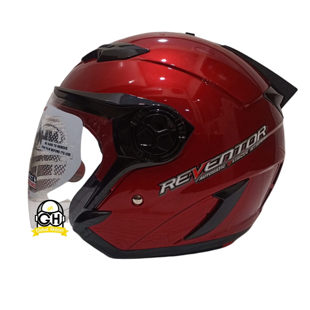 HELM NHK GLADIATOR NHK REVENTOR ROYAL RED DOBEL VISOR ORIGINAL