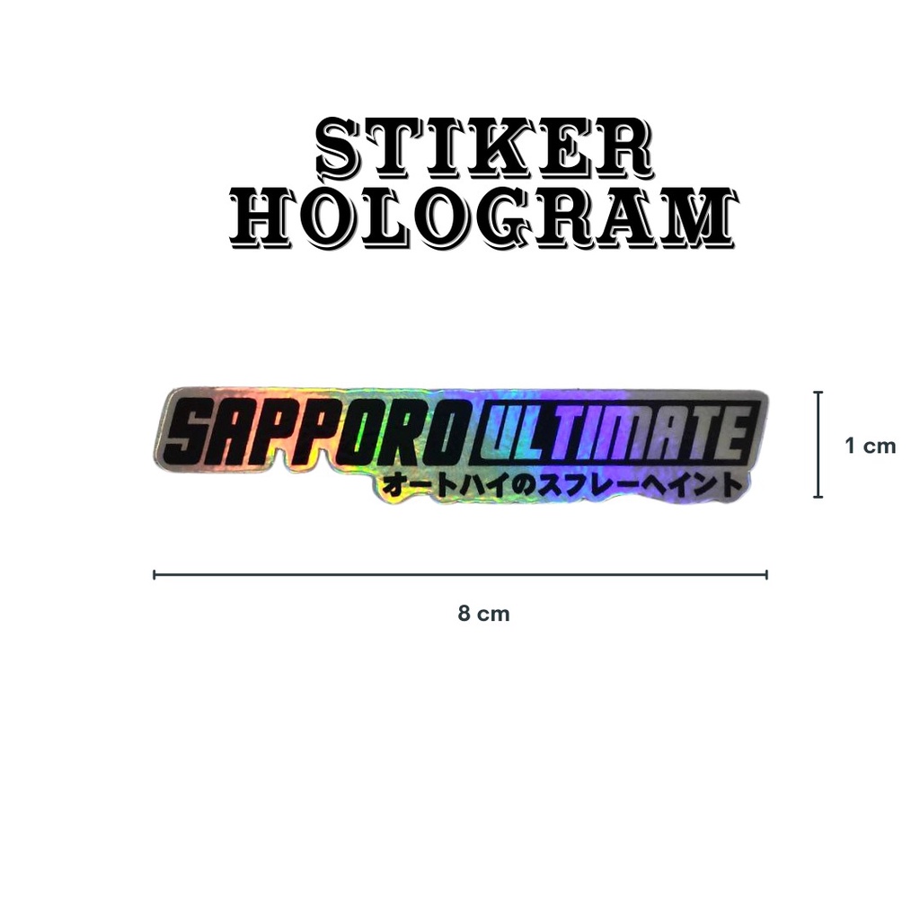 Sticker Hologram Sapporo Ultimate Stiker Motor Emblem