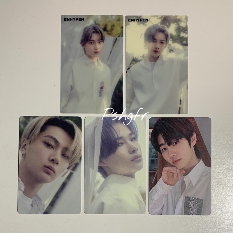 pc photocard border : hakanai enhypen standard putih jay ni-ki pob ums sunoo ni-ki solo jacket solja