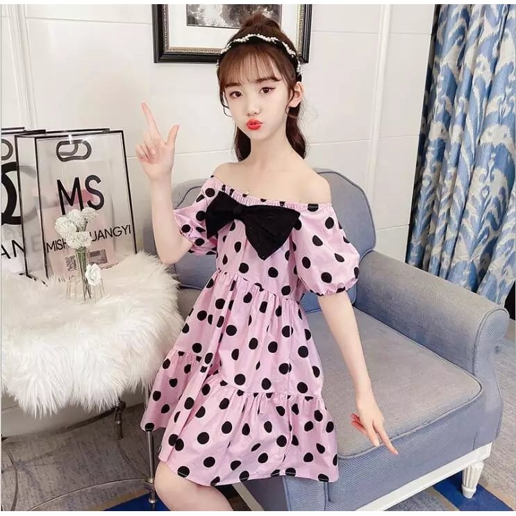 Dress Anak Perempuan Sabrina Polkadot