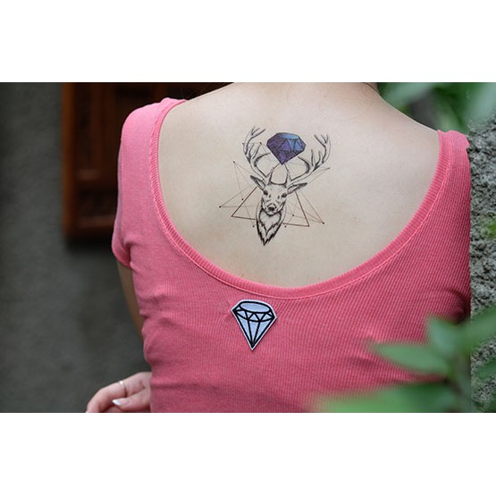 

POTATOO B DIAMOND DEER Temporary Tatto Sticker