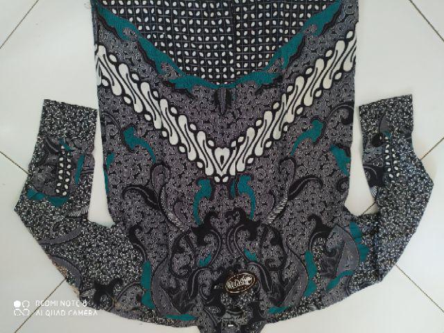 Kemeja Batik Cowok Kemeja Kondangan Batik Panjang Pria Corak Kujang Abu