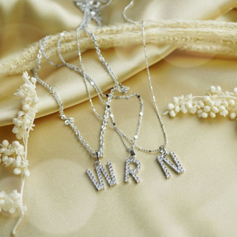 Kalung Xuping Yxy Kalung Dewasa 45cm + Bandul Huruf Lapis Emas 18K