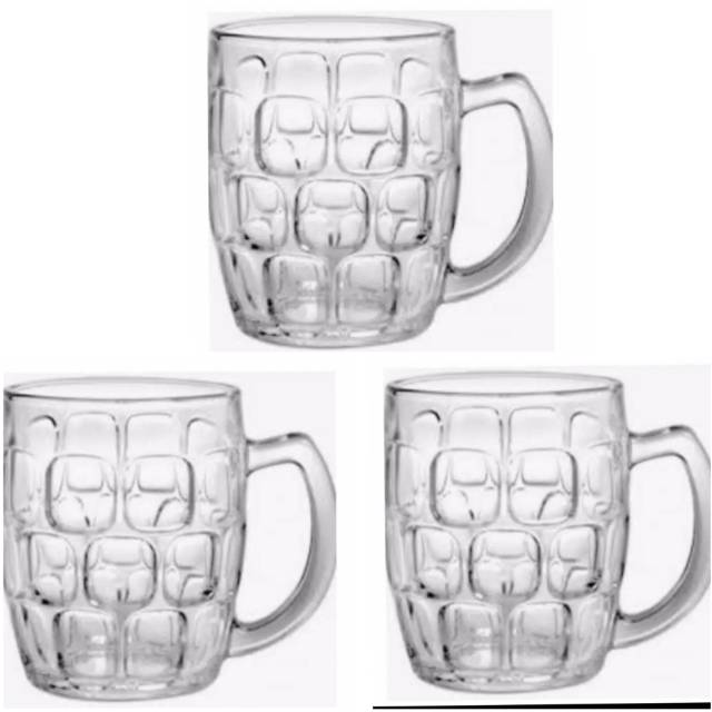 3 pcs Gelas Jumbo - Gelas Jadul - Gelas Es Kelapa - Gelas Es teh