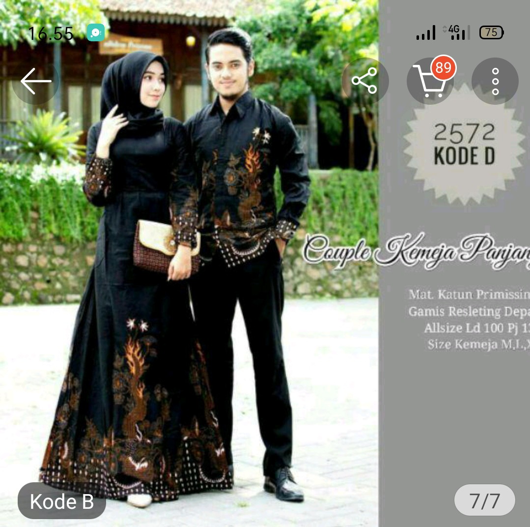 Maura Couple - Sania Ruffle Batik Couple Ori Ndoro Jowi Garansi