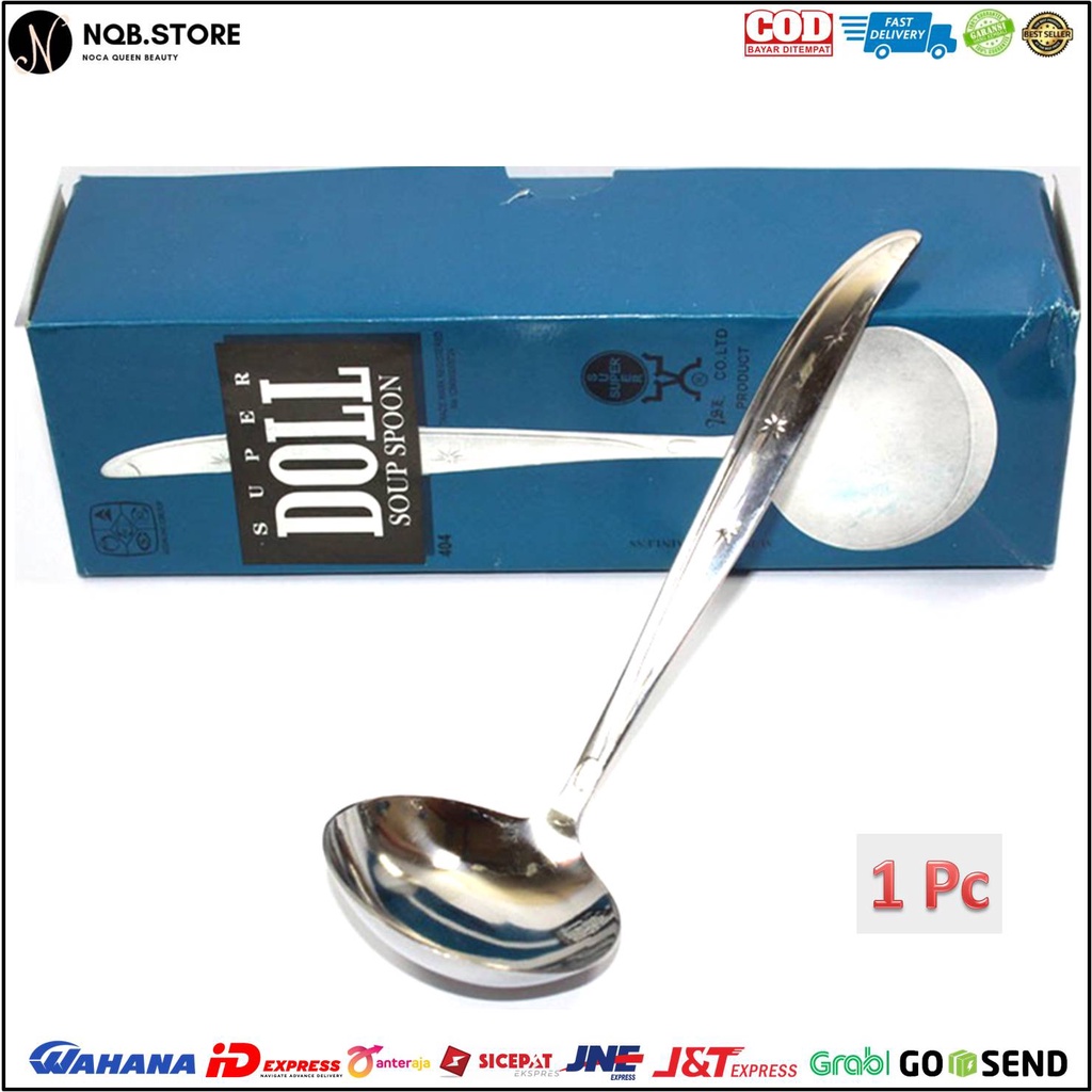NQB - Centong Kuah Sendok Sayur Super Doll Stainless Steel Irus Tebal SuperDoll Premium Original