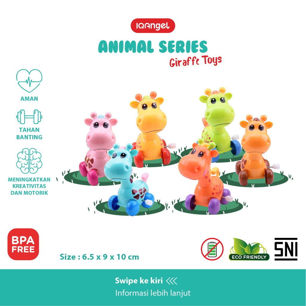 IQ ANGEL - Giraffe Toys / Mainan Jerapa / Mainan Motorik Anak / Mainan Motorik Bayi / Mainan Putar