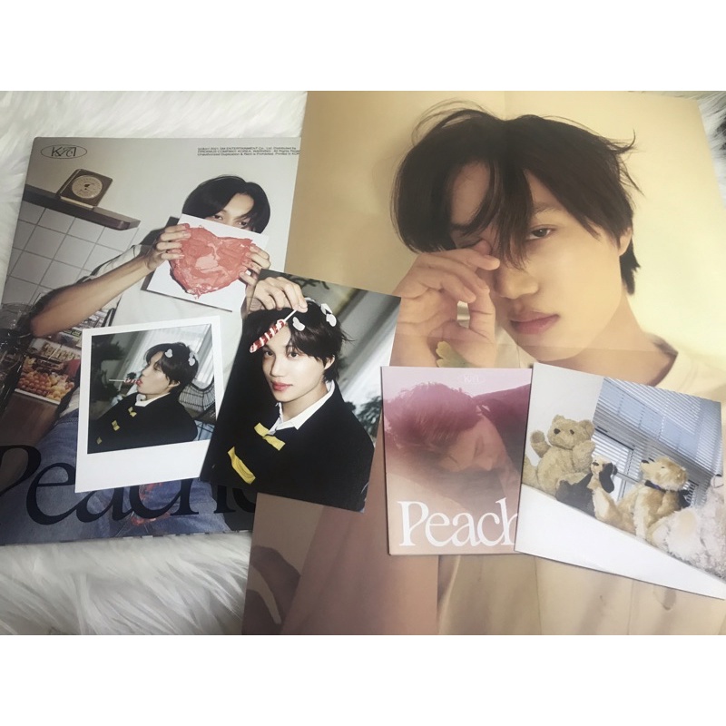 Album Kai Peaches [Kisses Ver] Official Unsealed Folded Poster, Polaroid, Postcard