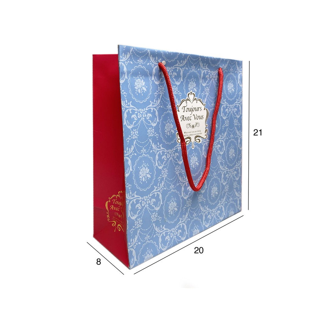 

W! Accessories Kantong Kertas / Paper Bag Biru 20x21x8cm 62230901