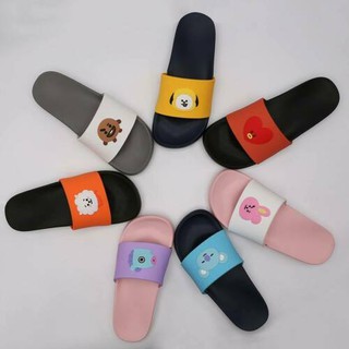  Sandal  Selop  Desain Kpop BTS  bt21 Motif Kartun Lucu untuk 