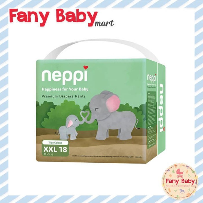 NEPPI BABY DIAPERS PANTS XXL18 - POPOK CELANA