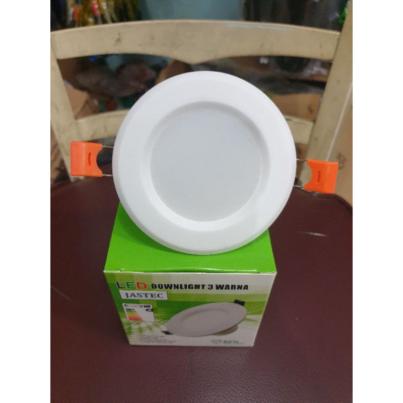 Jastec / Endora Downlight 3 colors bisa nyala 3 warna. led panel inbow tanam 5 watt