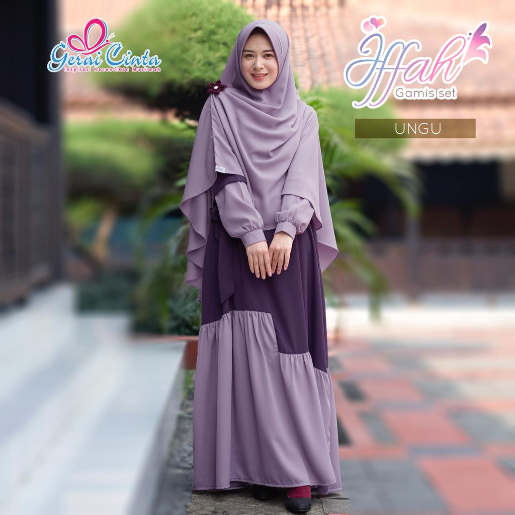 Gamis Set Sarah Motif Coklat By Gerai Cinta Shopee Indonesia