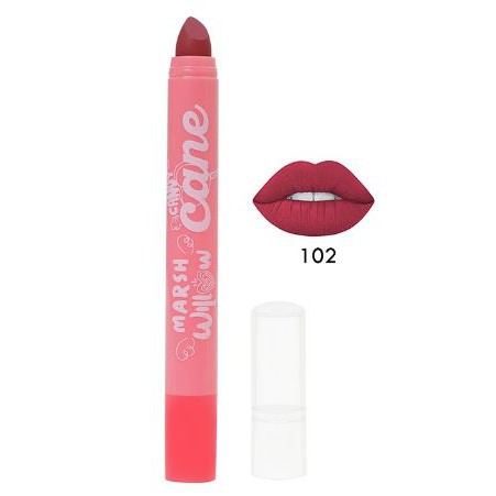 Marshwillow Candy Cane Matte Lip Crayon Red Ver 102 by Natasha Wilona, Lipstik