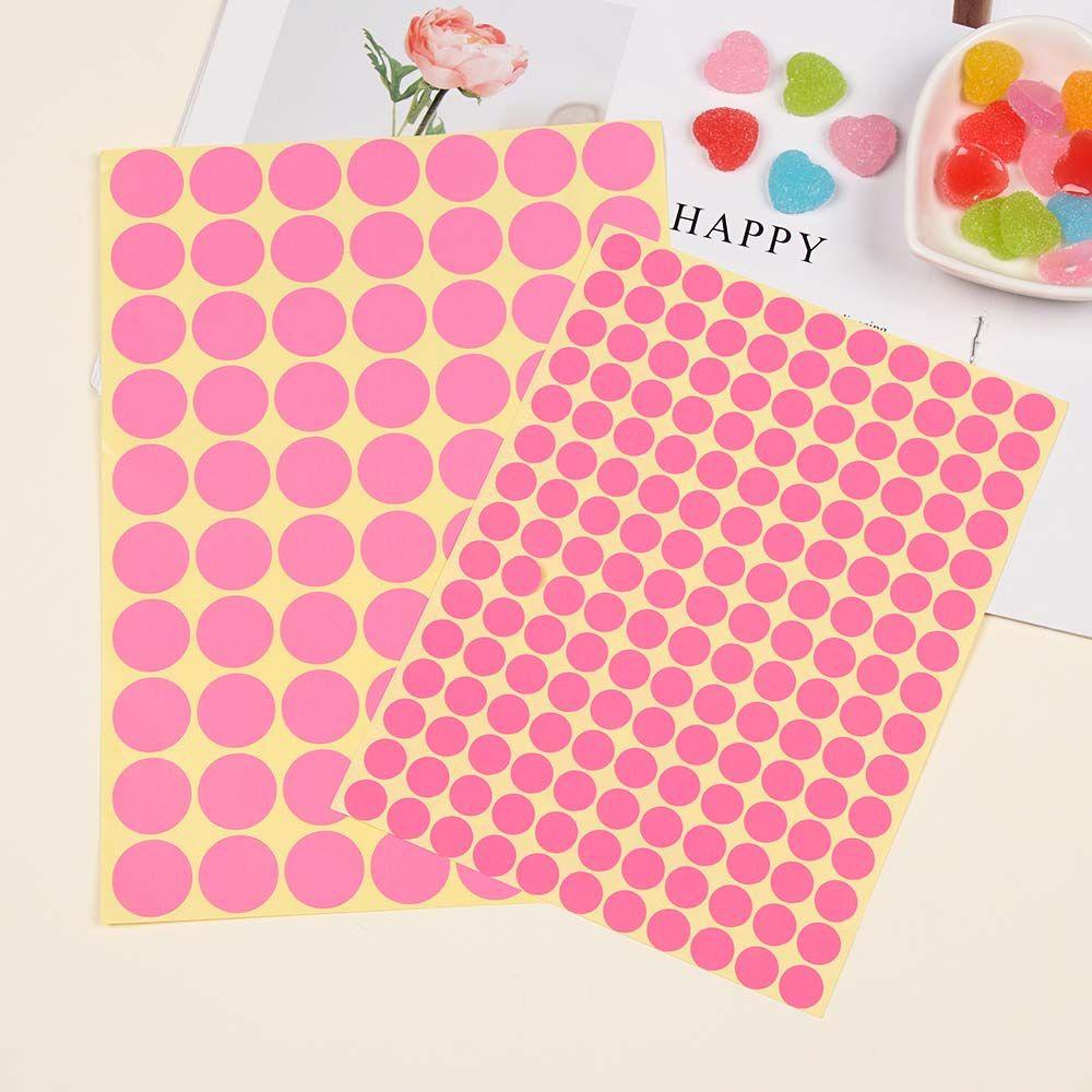 Lanfy Stiker 5lembar10/19mm Dekorasi Pesta Mix Color Gift Tag Label Penyegel Dot Berwarna