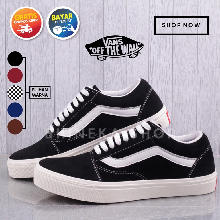 Sepatu Vans Oldskool Premium Hitam Putih Pria Wanita Sneakers Vans Black &amp; White Size 36-43 Premium Quality