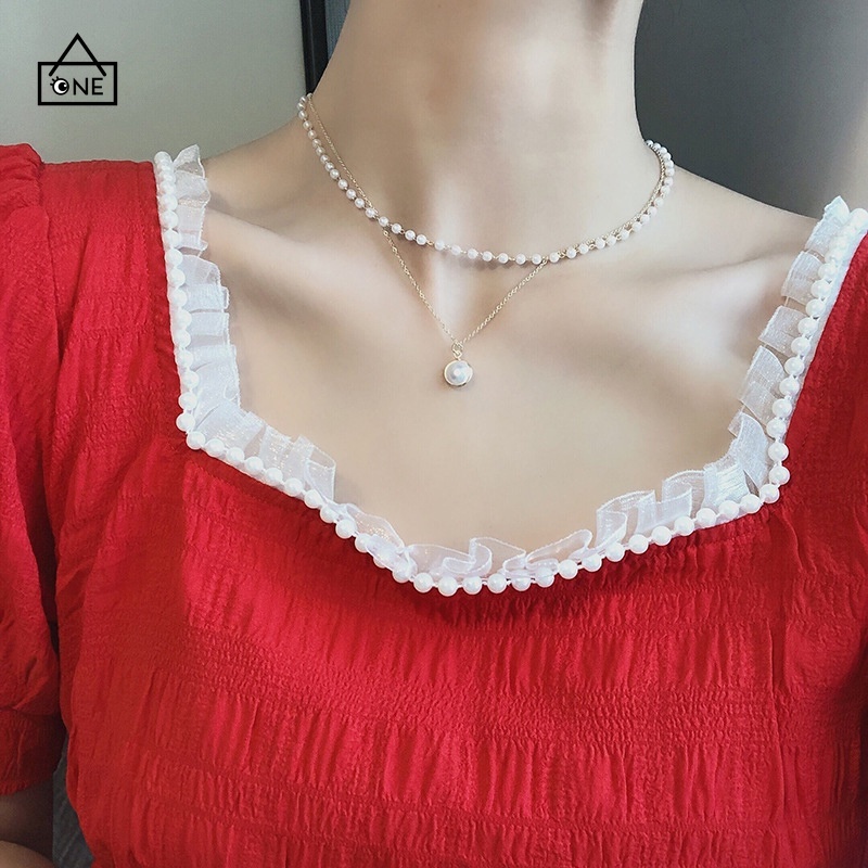 COD❤Fashion Retro  Korea Kunci Kalung Multilayer Liontin Wanita Rantai Emas Kalung Perhiasan  A one