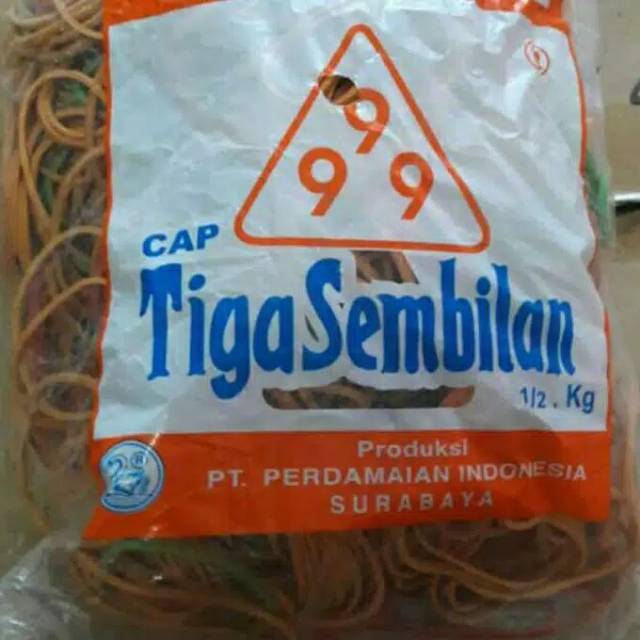 Karet Gelang Pembungkus Cap tiga sembilan Termurah isi 500 gram