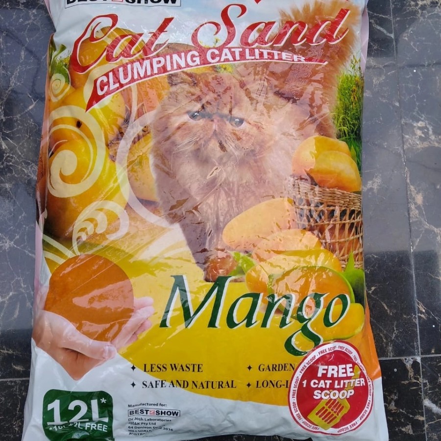 Pasir Kucing Cat Sand Maxi Best In Show 12 Liter KHUSUS GOSEND ATAU GRAB