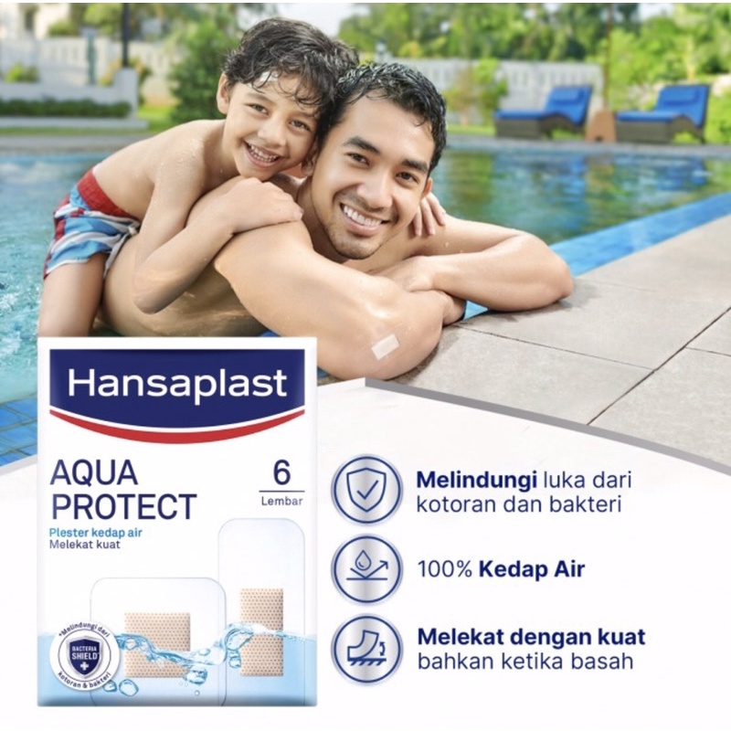 Hansaplast aqua protect amplop 6 pcs ( pelindung luka anti air )