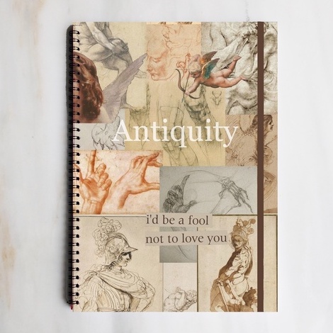 VINTAGE SERIES Aesthetic Ruled Grid Dotted Notebook Diary Journal Bujo School Buku Tulis-Vintage Antiquity