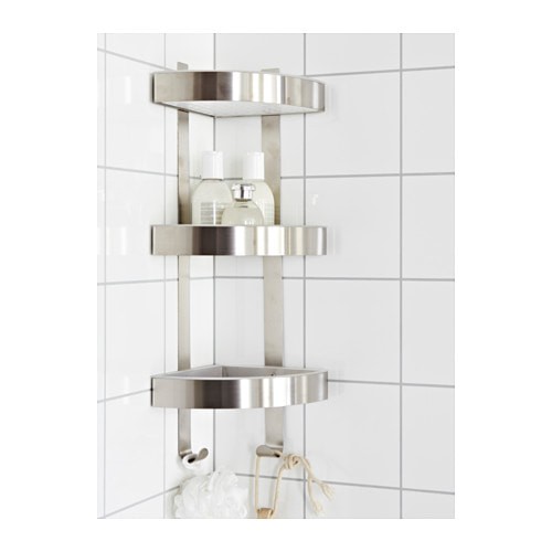 Rak Sudut Kamar Mandi IKEA GRUNDTAL Tempat Sabun Stainless Steel