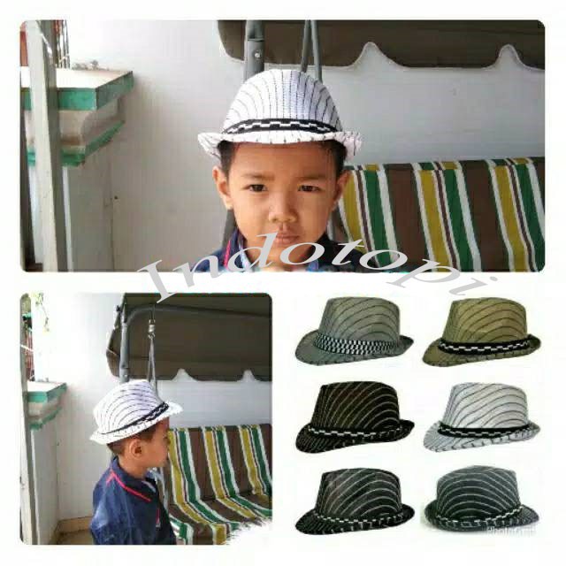 FEDORA ANAK MOTIF STRIP