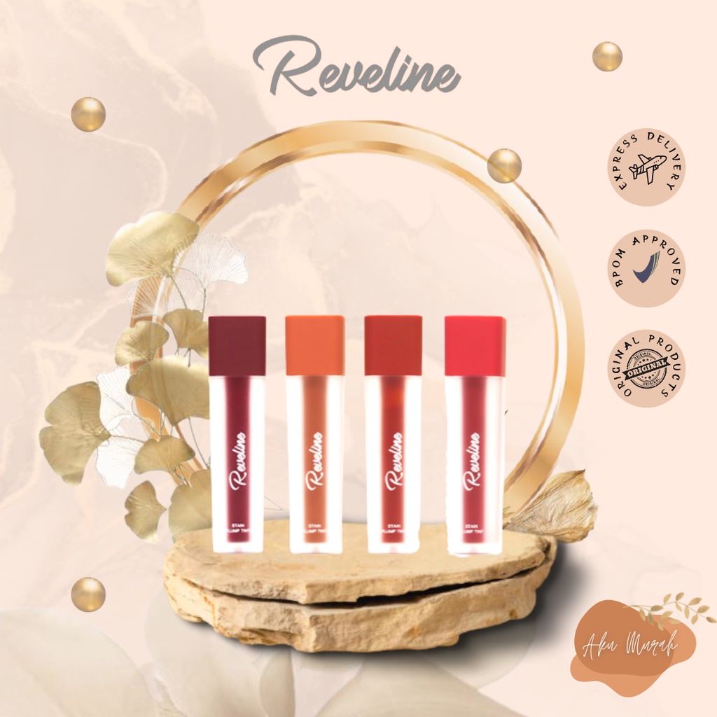 ✨ AKU MURAH ✨  [BPOM] Reveline Plump Tint 3,5ml // Pewarna Bibir Non Sticky, Pigmented