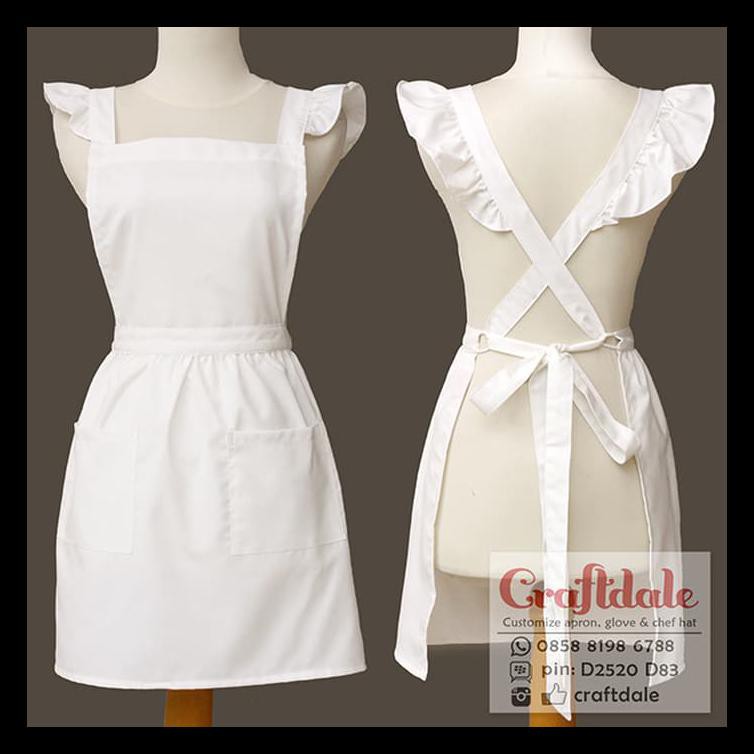 Celemek/Apron French Maid - Putih Terlaris