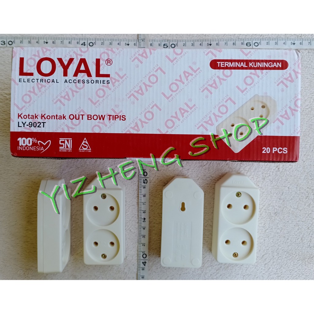 STOP KONTAK 2 LUBANG GEPENG LOYAL LY902T