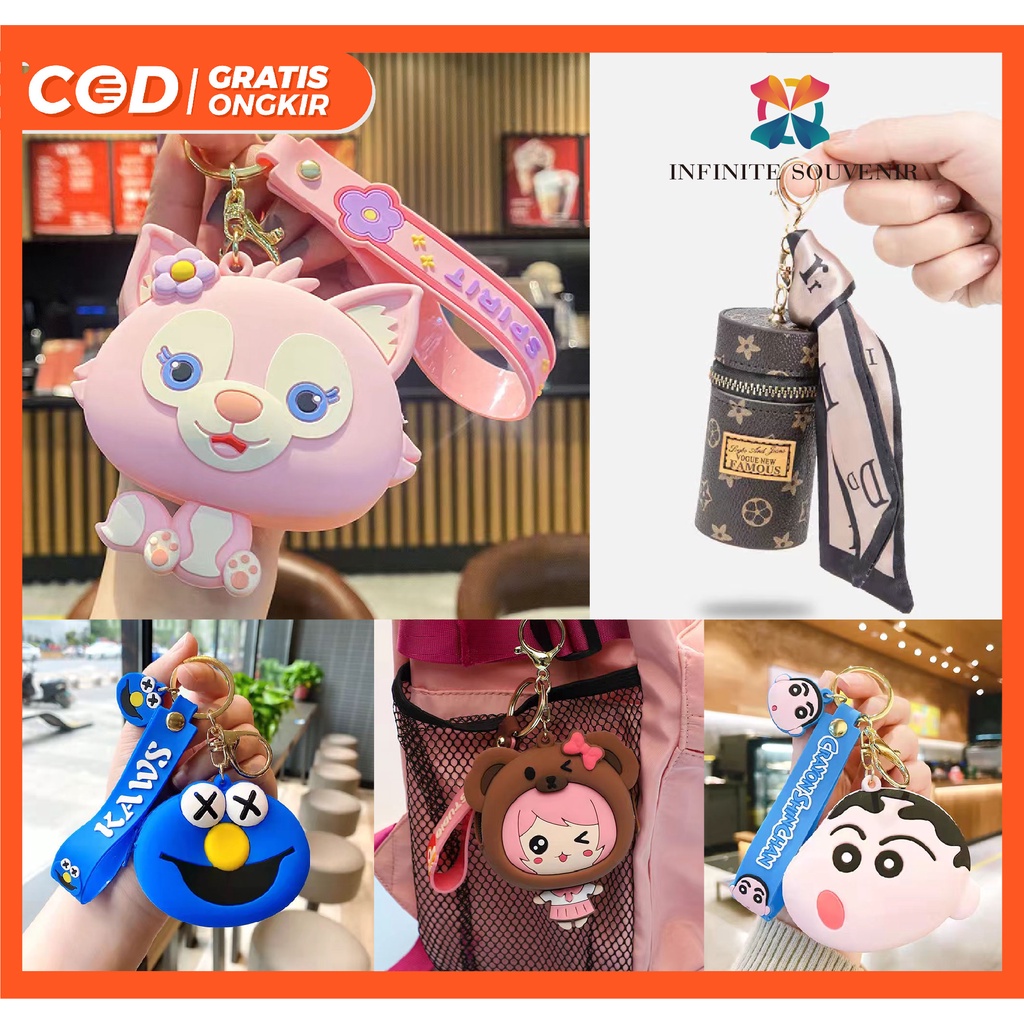 DOMPET EARPHONE / DOMPET KOIN / TEMPAT EARPHONE / DOMPET KARAKTER / DOMPET SILIKON / DOMPET ELMO COOKIE