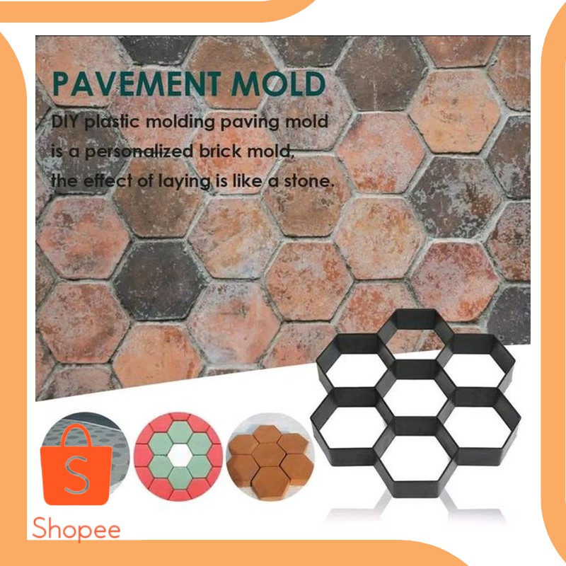 Unik accessories Cetakan Konblok paving blok Semen Taman Hexagonal Hexago Berkualitas