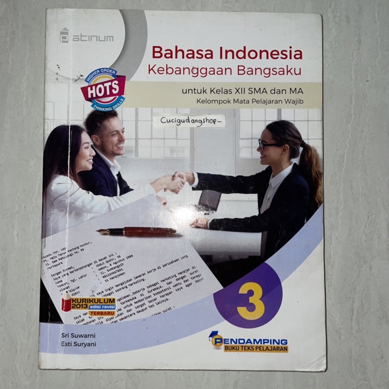 bahasa indonesia kebanggaan bangsaku 3 sma kelas xii 12 HOTS platinum kurtilas