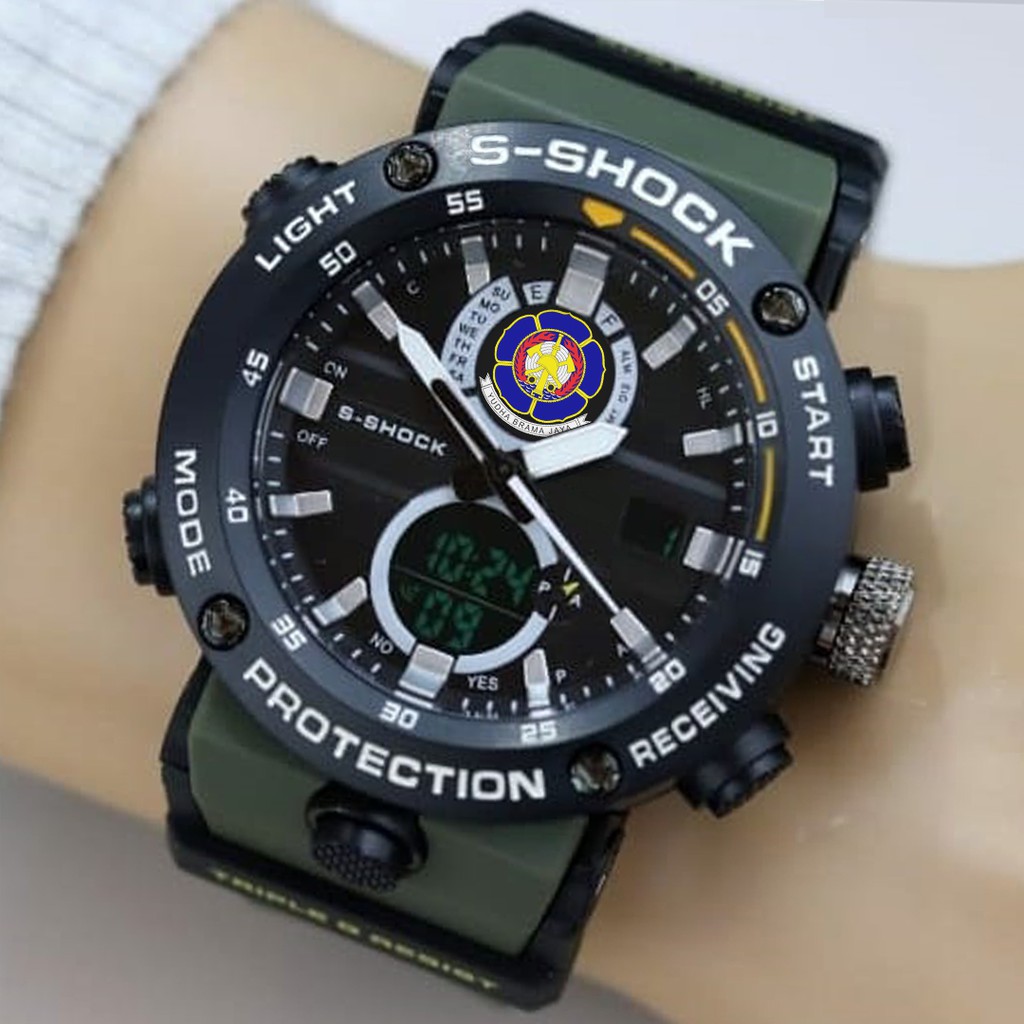 (EXCLUSIVE) Jam Tangan DAMKAR Double Time - Tali Hijau Army