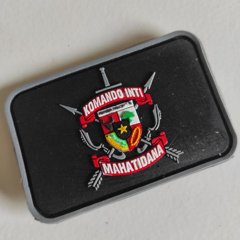 PATCH RUBBER LOGO KOMANDO INTI PP(PEMUDA PANCASILA)/TEMPELAN EMBLEM KARET VELCRO