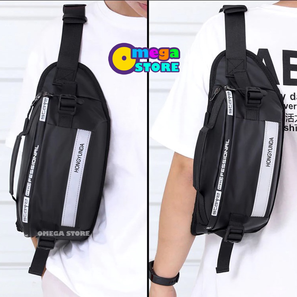 Slingbag Pria Tas Selempang Pria Tas Slempang Anti Air Model Kekinian Waistbag Waterproof Bahan Premium - 112