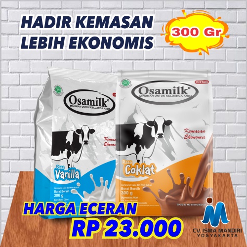 

BARUU!! OSAMILK 300 GR Vanila dan Coklat