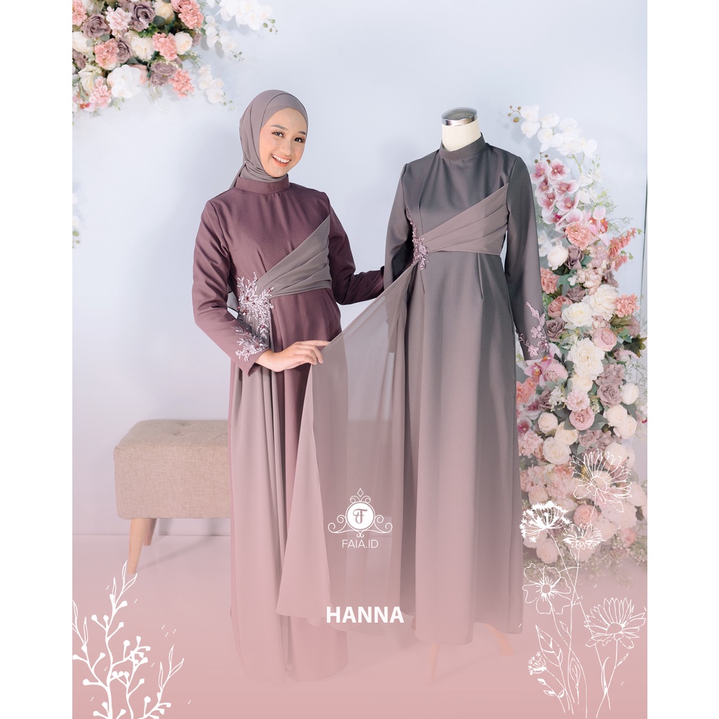 HANNA DRESS pesta muslim FAIA.ID