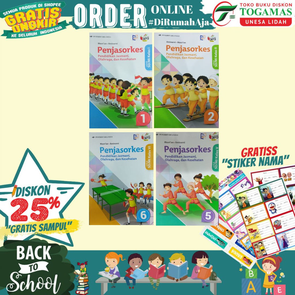 PENJASORKES (PENDIDIKAN JASMANI, OLAHRAGA, DAN KESEHATAN) SD/MI KELAS 1-6 K2013 NEW REVISI