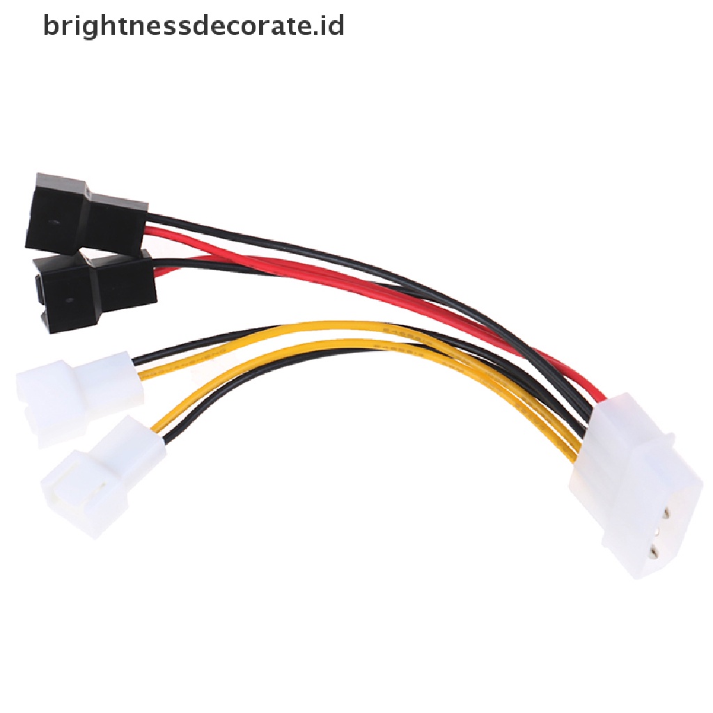 Kabel Power Adapter 4-pin Molex / Ide Ke 3-pin Untuk Cpu / Chasis / Case Kipas Angin