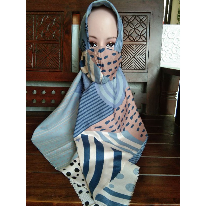 Jilbab + masker Umama motif no 9