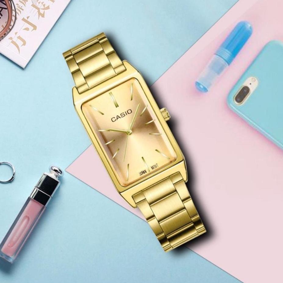 Langsung Beliii.. jam tangan wanita casio segi LTP -V007G  terbaru Ladies watch fashion rantai Stain