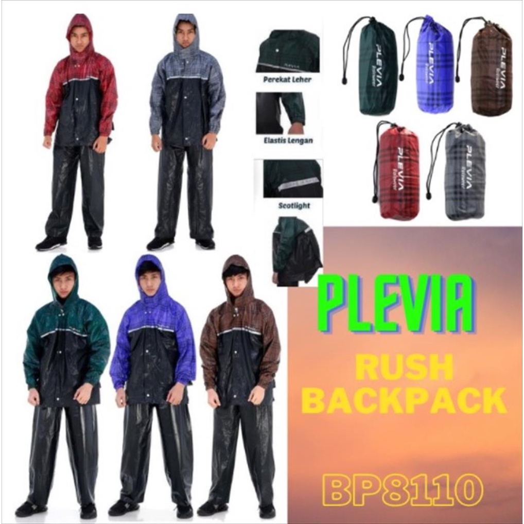 Jas Hujan Tas Backpack / Raincoat Backpack Plevia Rush BP8110