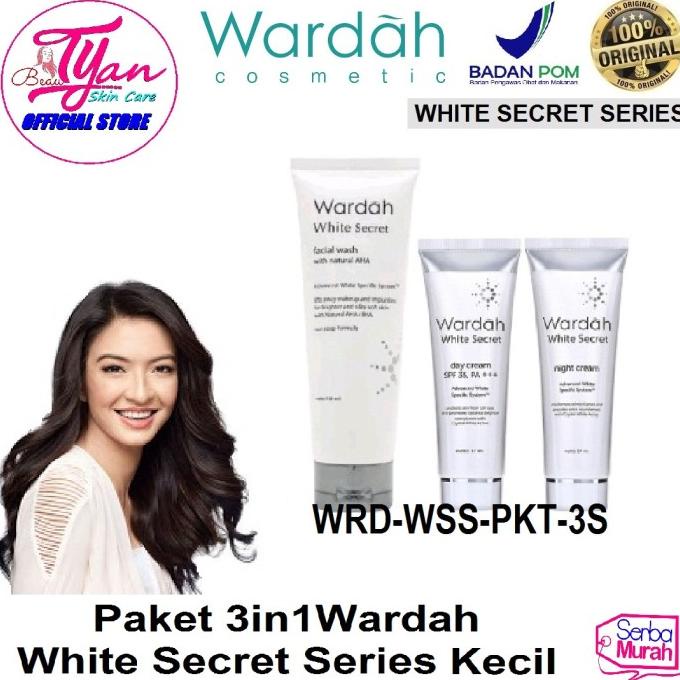 Paket Hemat 3in1 Perawatan Wajah Wardah White Secret Series Kecil Ori
